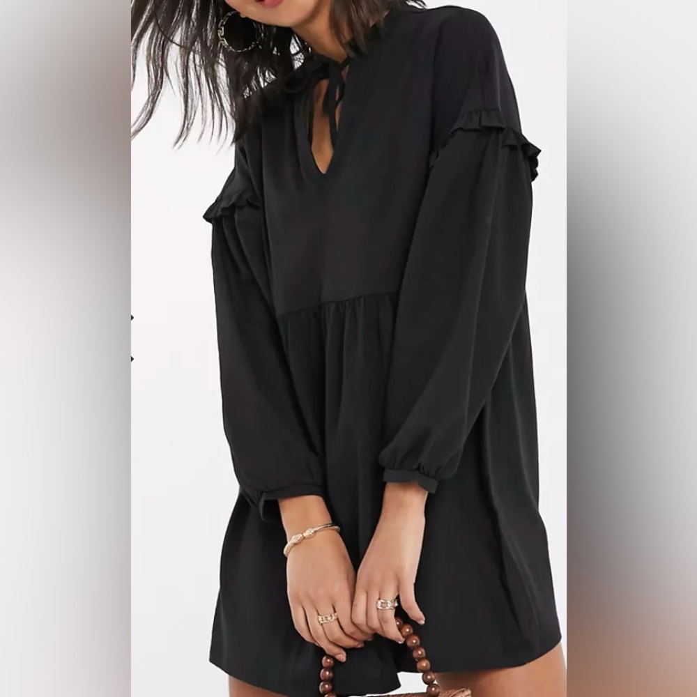 River black piplin dress